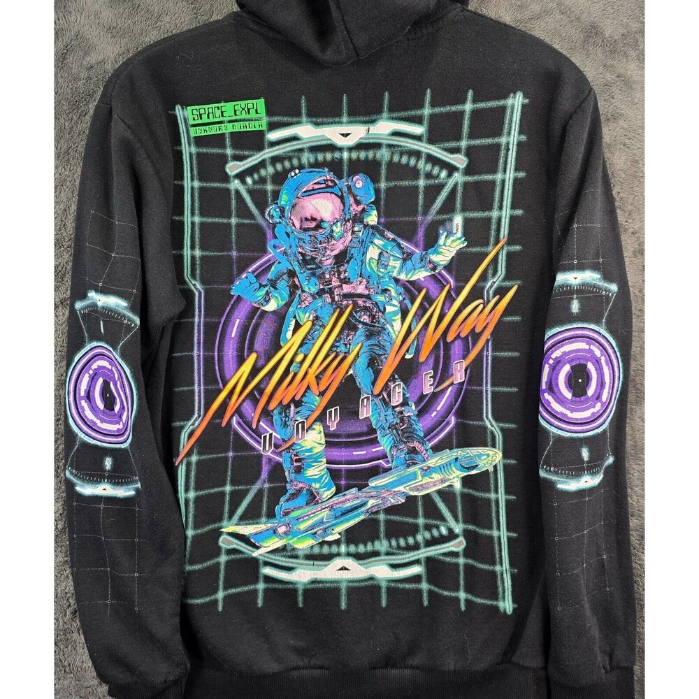 Chemistry Nasa Mens S Pullover Hoodie Space Unknown Boarder Black Milky Way